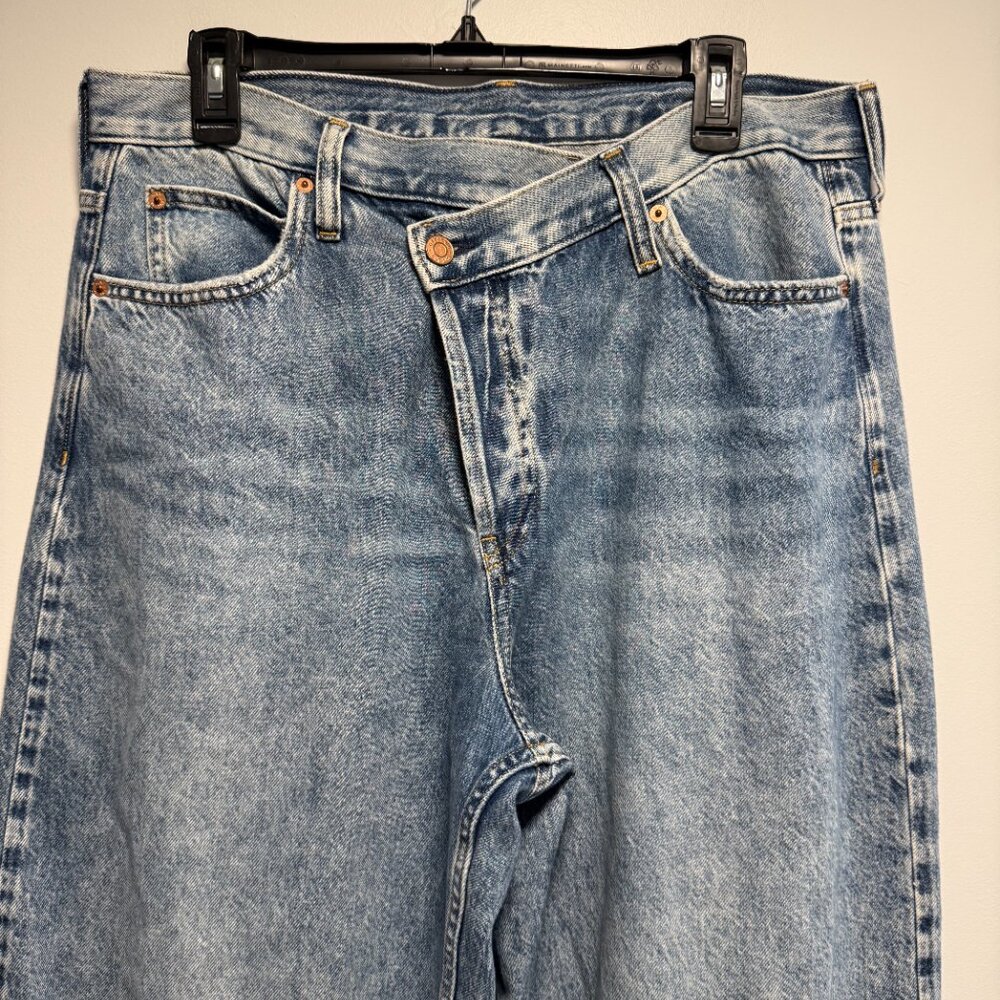 GAP High Rise Crossover Barrel Jeans 32 T - Picture 3 of 9